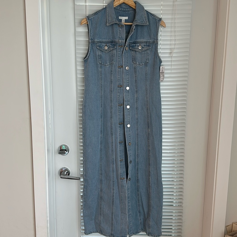 Denim long dress
